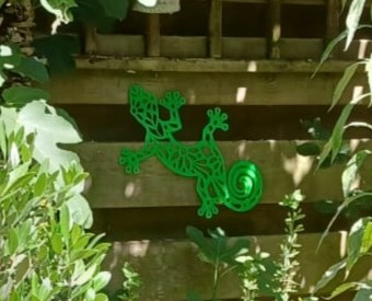 gecko muurdecoratie van plexiglas